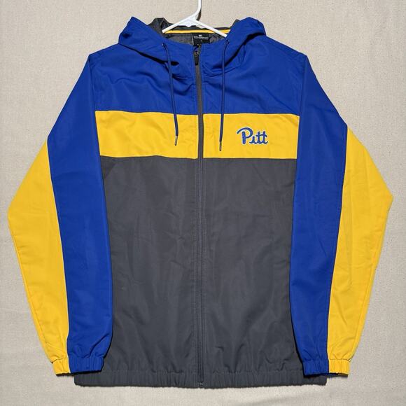 Pitt Panthers Colosseum Full Zip Windbreaker Rain Jacket L Large Football - Picture 1 of 8